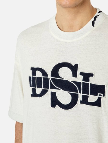 Camiseta Diesel Oversized T-Washrot T-Shirt A08566 Off White