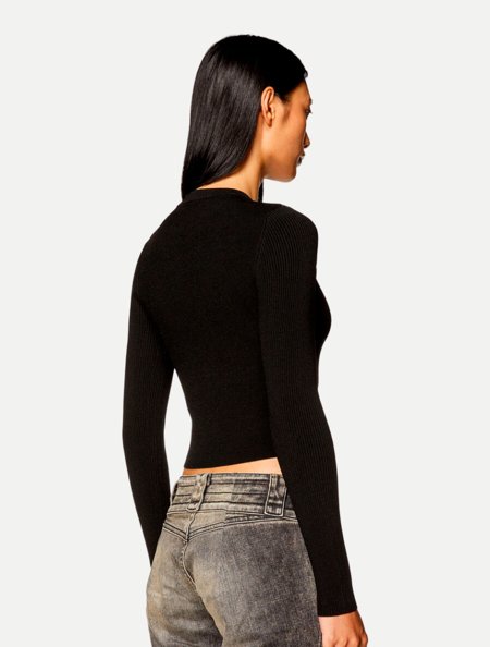 Blusa Diesel Cropped M-Valary A12397 Preta | Adamanto Store