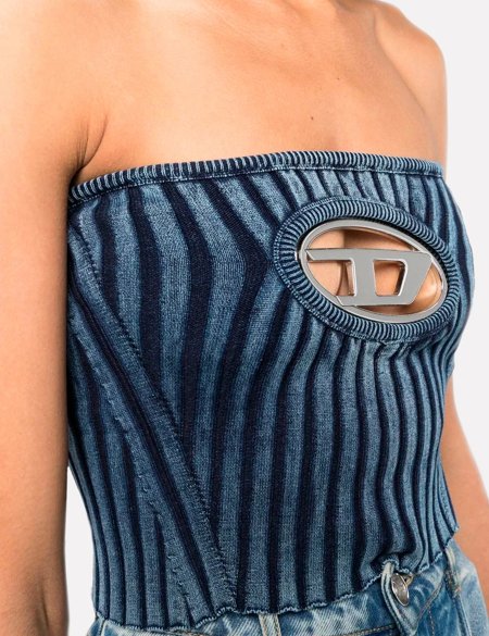 Top Diesel Feminino M-Clarksville Maglia Azul Estonado | Adamanto