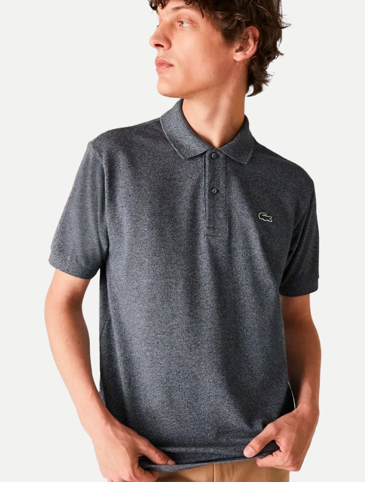 Polo Lacoste Masculina Classic Fit L1264 Chumbo | Adamanto Store