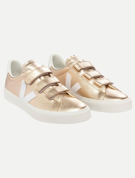 Tênis Veja Recife Logo Chromefree Leather Platine White | Adamanto