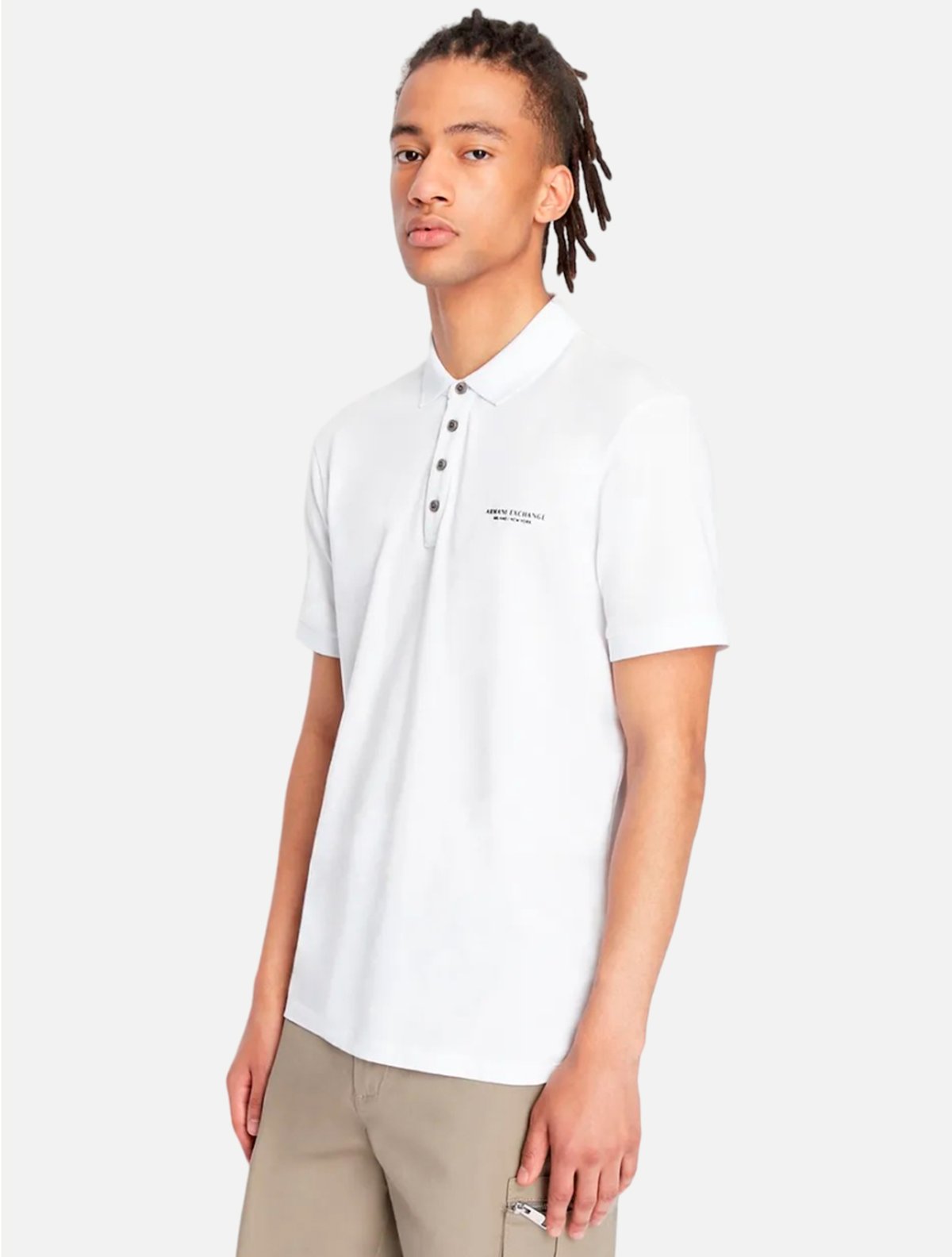 Polo Armani Exchange Masculina Regular 8NZF80Z8H4Z Branca