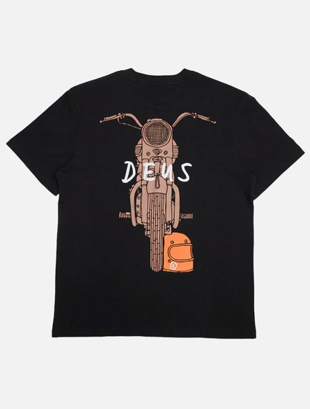 Camiseta Deus Ex Machina Masculina Box Fit Frontage Preta