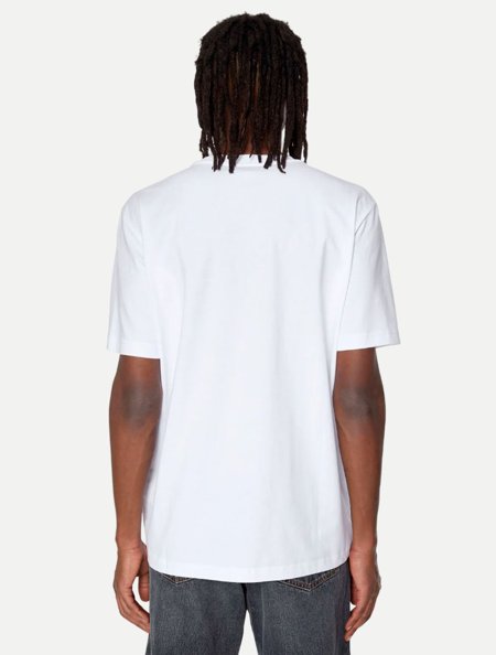 Camiseta Diesel Regular Fit T-Just Microdiv A06418 Branca