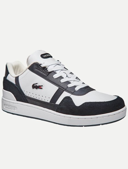 Tênis Lacoste T-Clip 47SMA0073BR Branco e Preto | Adamanto Store