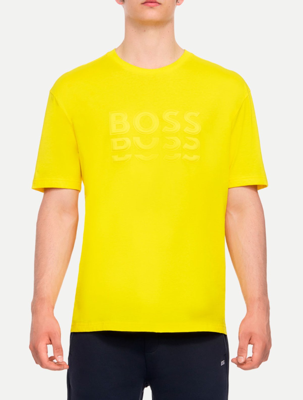 Camiseta Hugo Boss Masculina Regular Tee 3 Amarela | Adamanto Store