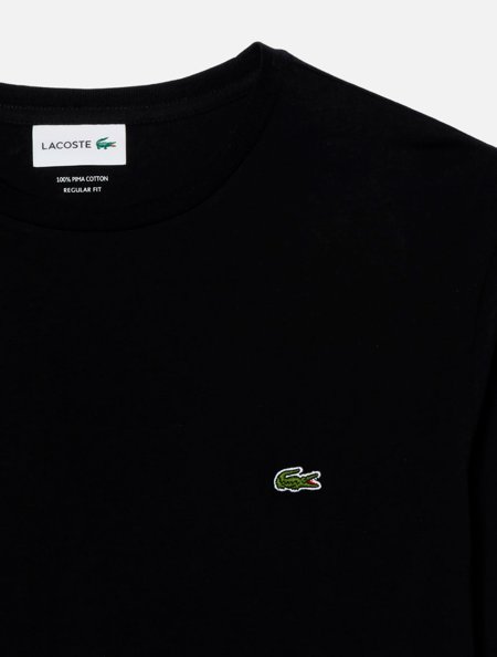 Camiseta Lacoste Masculina Regular Fit Manga Longa TH6712 Preta