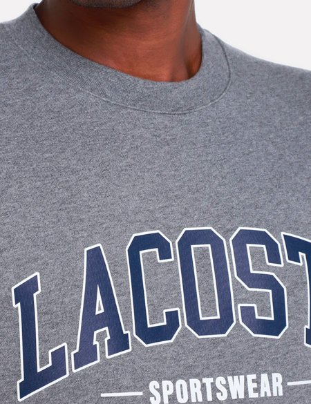 Blusa Moletom Masculina Lacoste Classic Fit SH2662 Chumbo Mescla