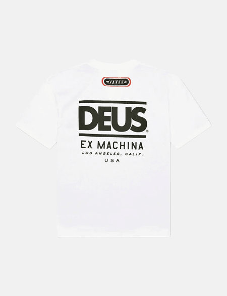 Camiseta Deus Ex Machina Masculina Loose Fit Holeshot Off White