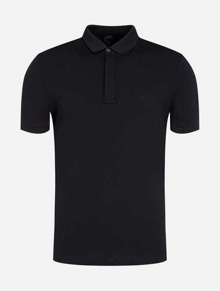 トップス i SHII Clubman Polo Polo Armani Exchange Masculina Slim Fit Piquet 8NZF91ZJ81Z Azul