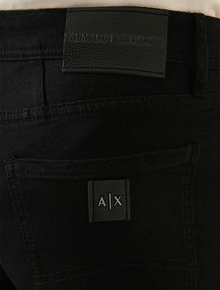 Calça Jeans Armani Exchange Masculina Slim Ax 6LZJ13 Preta