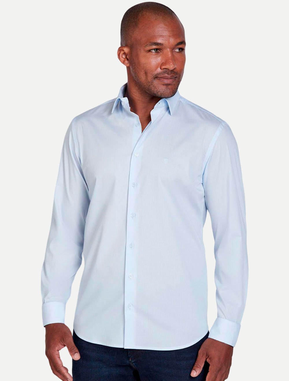 Camisa Individual Masculina Concept Lisa 53010769 Azul Claro