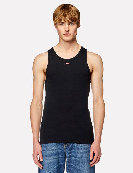 トップス Diesel 22ss Gradation D Logo Tank Top Regata Diesel Masculina Regular T-Lifty-D Tank Top Preta