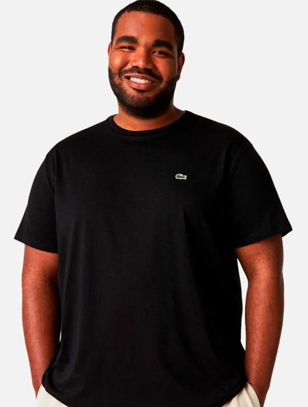 Camiseta Lacoste Masculina Pima Regular Fit TH6709 Preta