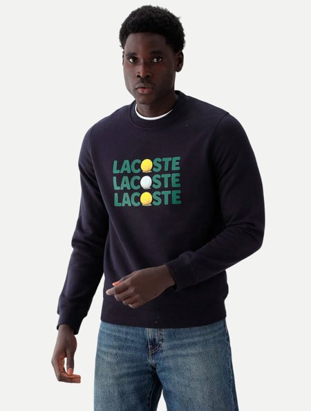 Moletom Lacoste Masculina Classic Fit Triplo Tênis SH994623 Preta