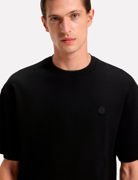 Camiseta Hugo Boss Masculina Relaxed Fit C-Tames 118 Preta