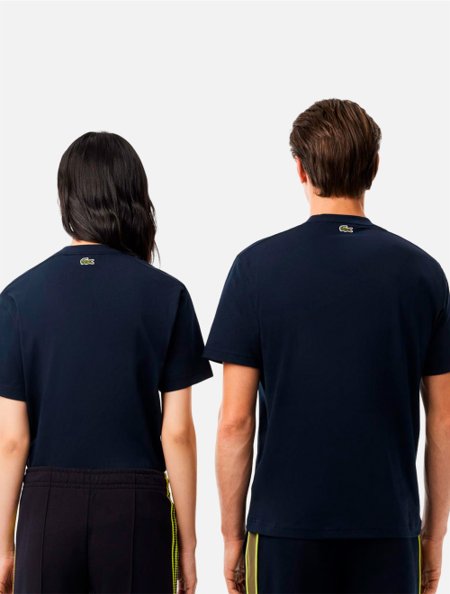 Camiseta Lacoste Classic Fit TH2733166 Azul Marinho | Adamanto Store