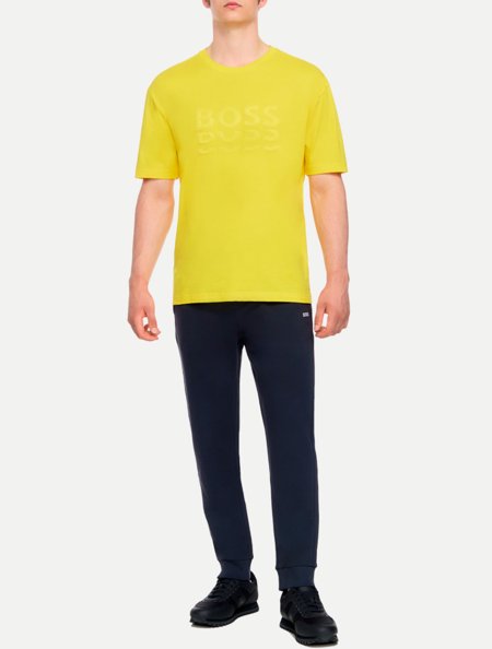 Camiseta Hugo Boss Masculina Regular Tee 3 Amarela | Adamanto Store
