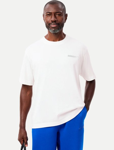 カットソー Camiseta Oversized Lacoste de Malha Pesada Unissex