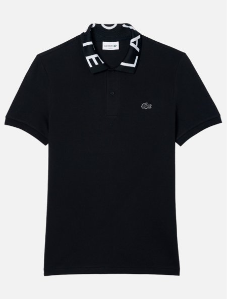 Polo Shirt Polera Lacoste Negra Polo Lacoste Slim Fit PH7495 Preto