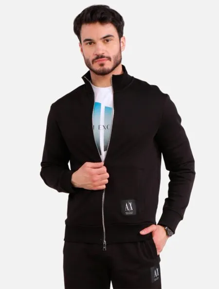 Jaqueta Armani Exchange Masculino Regular Moletom Zíper 3RZMAC