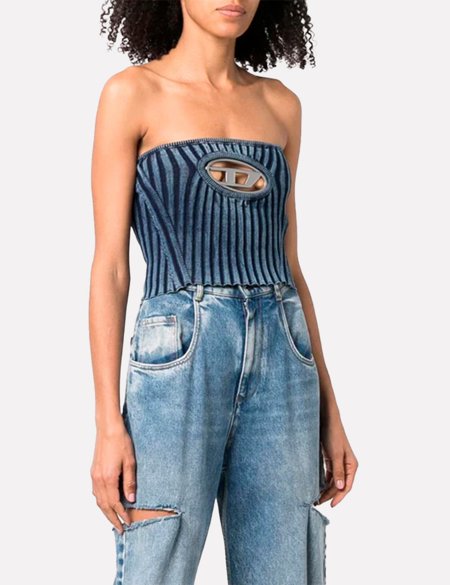 Top Diesel Feminino M-Clarksville Maglia Azul Estonado | Adamanto