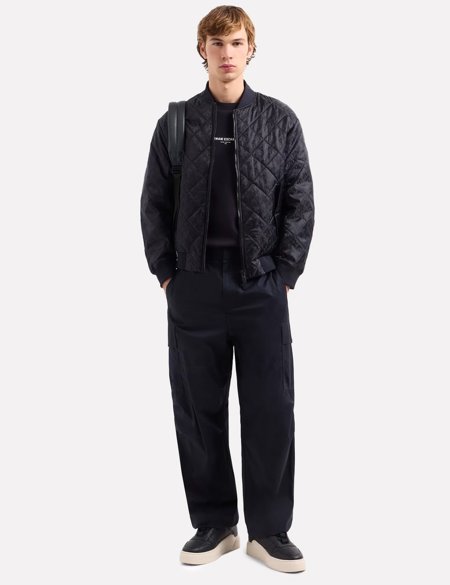 Jaqueta Armani Exchange Masculina Regular Puffer XM000137 Azul