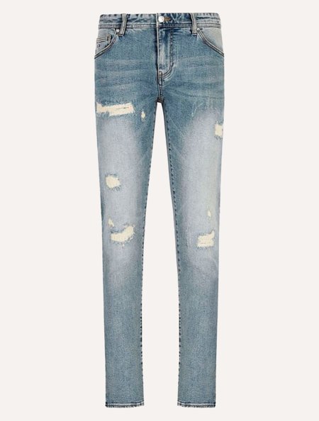 Calça Jeans Armani Exchange Masculina Slim 6LZJ14 Estonada
