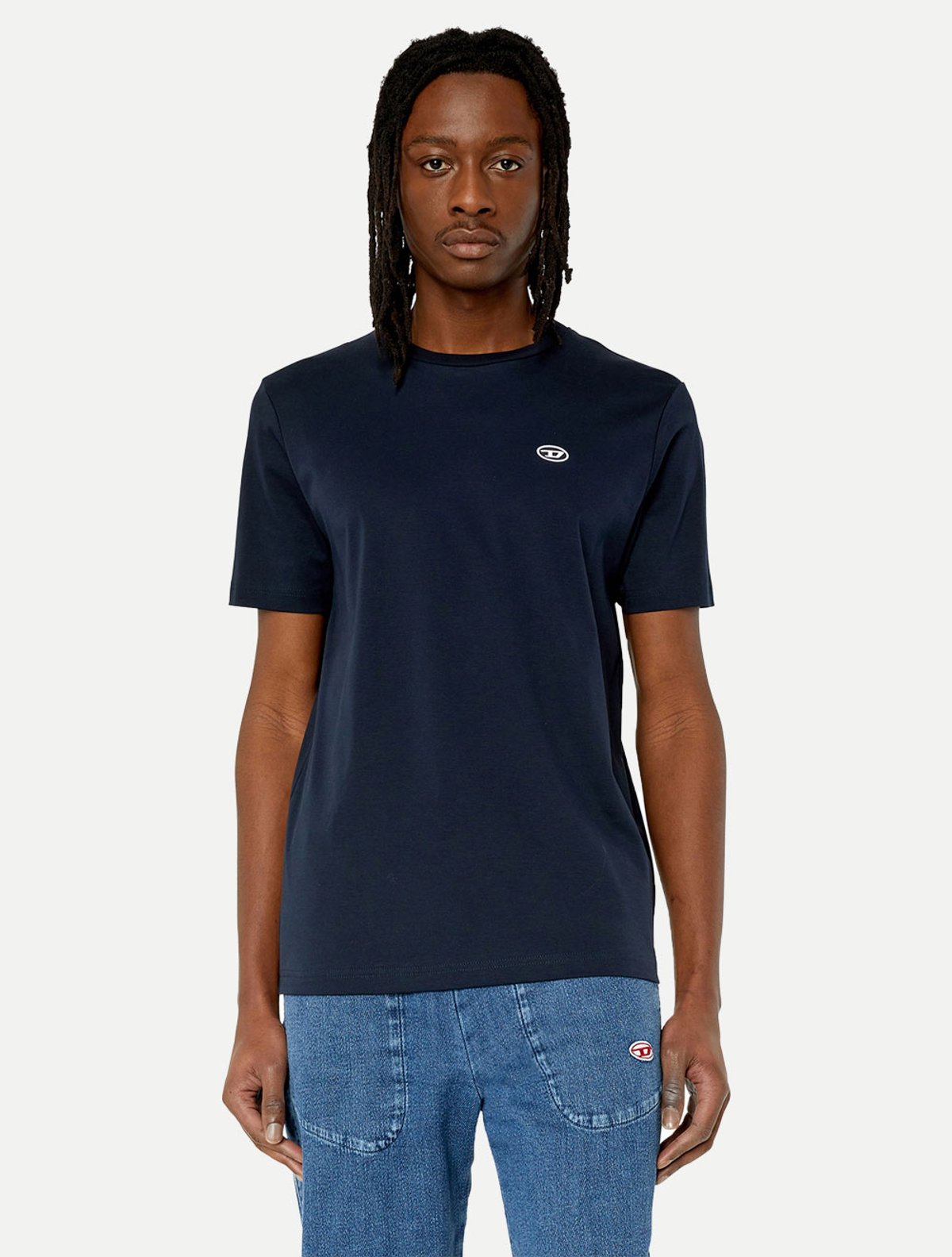 Camiseta Diesel Malha Regular T-Just-Doval A03819 Azul Marinho