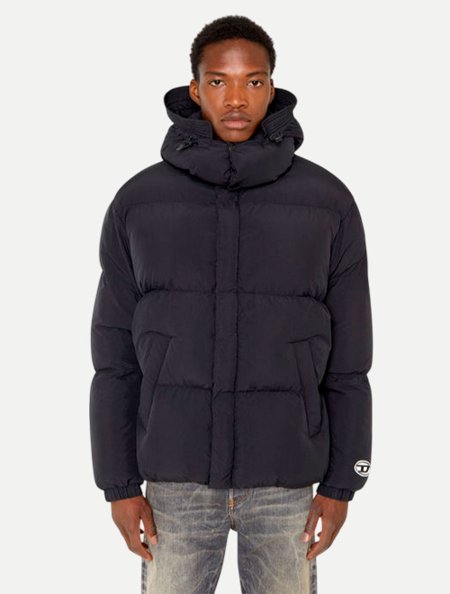 Jaqueta Diesel Puffer W-Rolf-Fd-Nw A06423 Preta | Adamanto Store