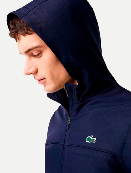 Jaqueta Lacoste Masculina Regular C/Capuz BH3466 Azul Marinho
