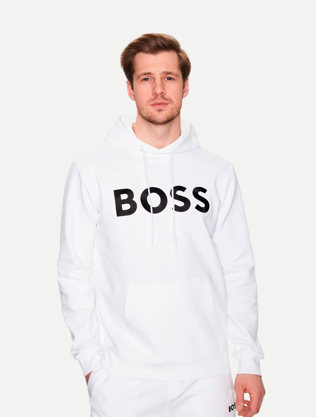 Blusa Hugo Boss Masculina Moletom Regular Soody 1 Branca