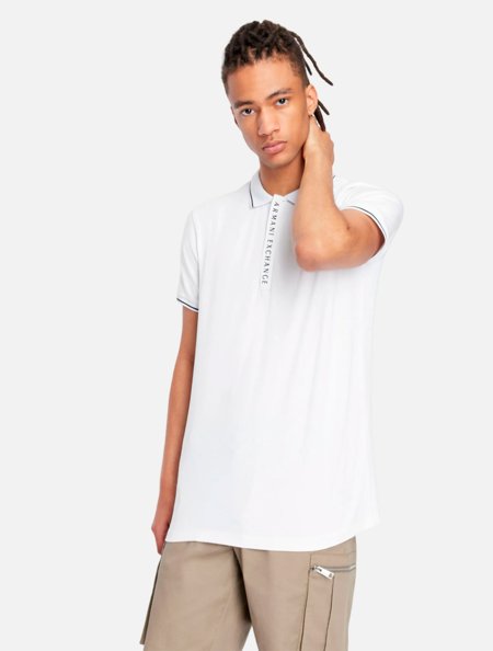Polo Armani Exchange Masculina Regular F71 8NZF71 Branca