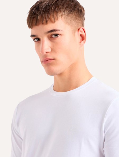 Camiseta Armani Exchange Masculina Slim 8NZT84Z8M9Z Branca
