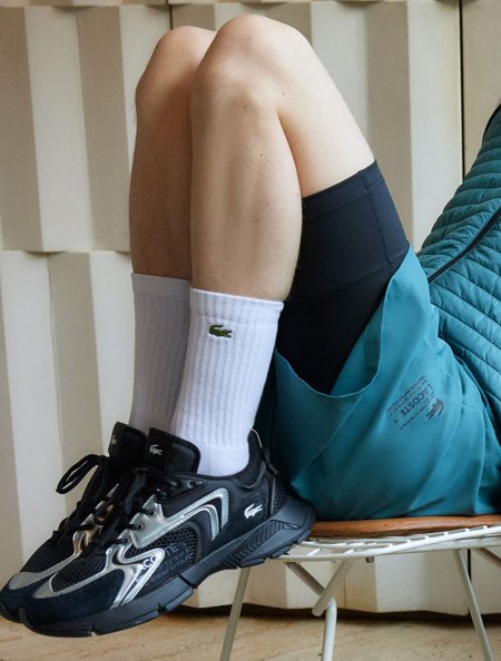 Tênis Lacoste Masculino L0003 Neo 47SMA0105 Preto/Prata | Adamanto