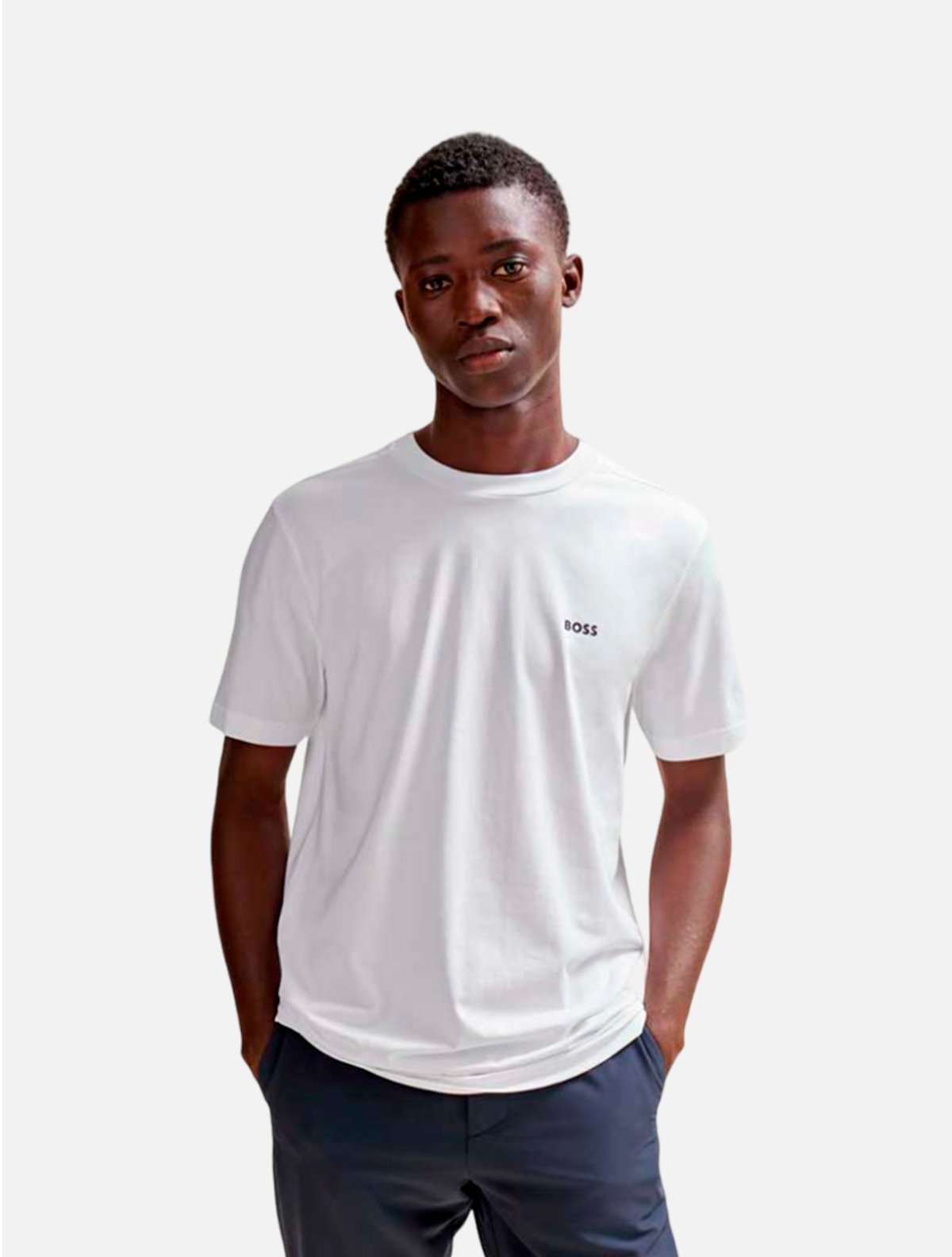 Camiseta Hugo Boss Regular Fit Tee Stretch Branca | Adamanto Store