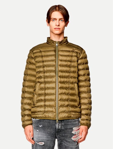 Diesel Glenn Martens 22aw 短丈ジャケット L 中綿入り Jaqueta Diesel Puffer W-Hawkyl A10596 Verde Militar | Adamanto Store