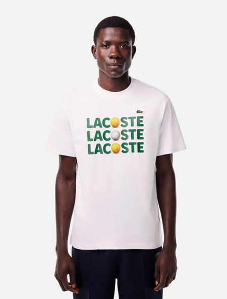 Camiseta Lacoste Masculina Classic Fit TH7370 Branca | Adamanto Store