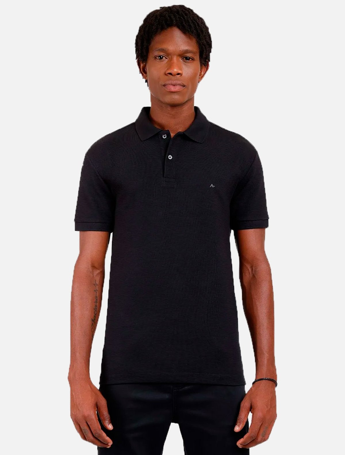 Polo Aramis Masculina Regular Suedine PO100223 Preta | Adamanto Store