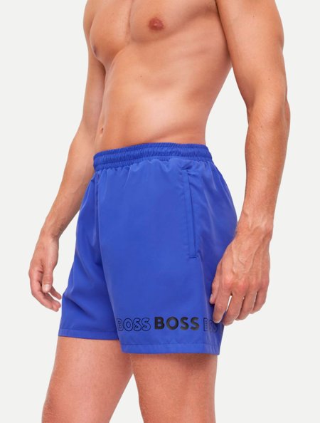 HUGO BOSS Dolphin ロゴ スイムショーツ ハーフパンツ M Short Hugo Boss Masculino Beach Dolphin Roxo | Adamanto Store