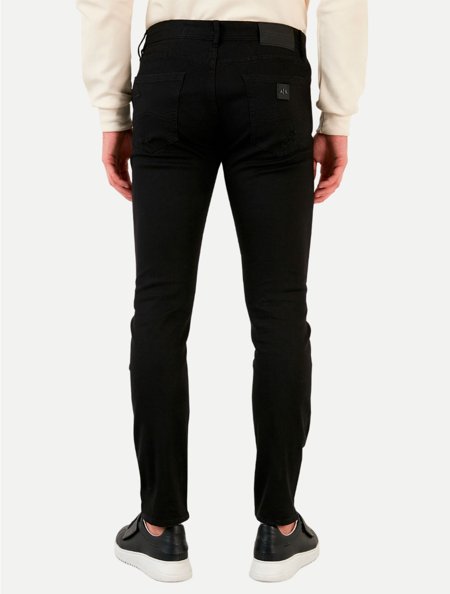 Calça Jeans Armani Exchange Masculina Slim Ax 6LZJ13 Preta