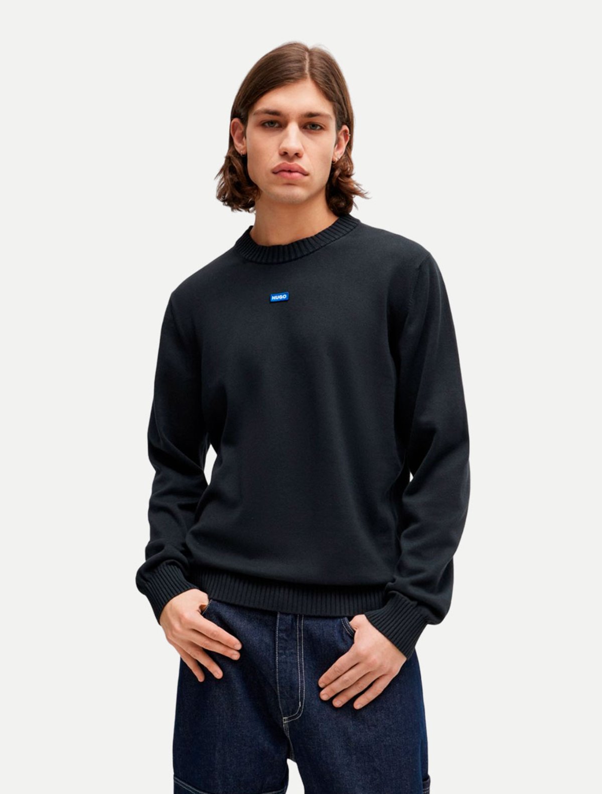 Suéter Hugo Boss Masculino Tricot San Cosmo-C Regular Preto