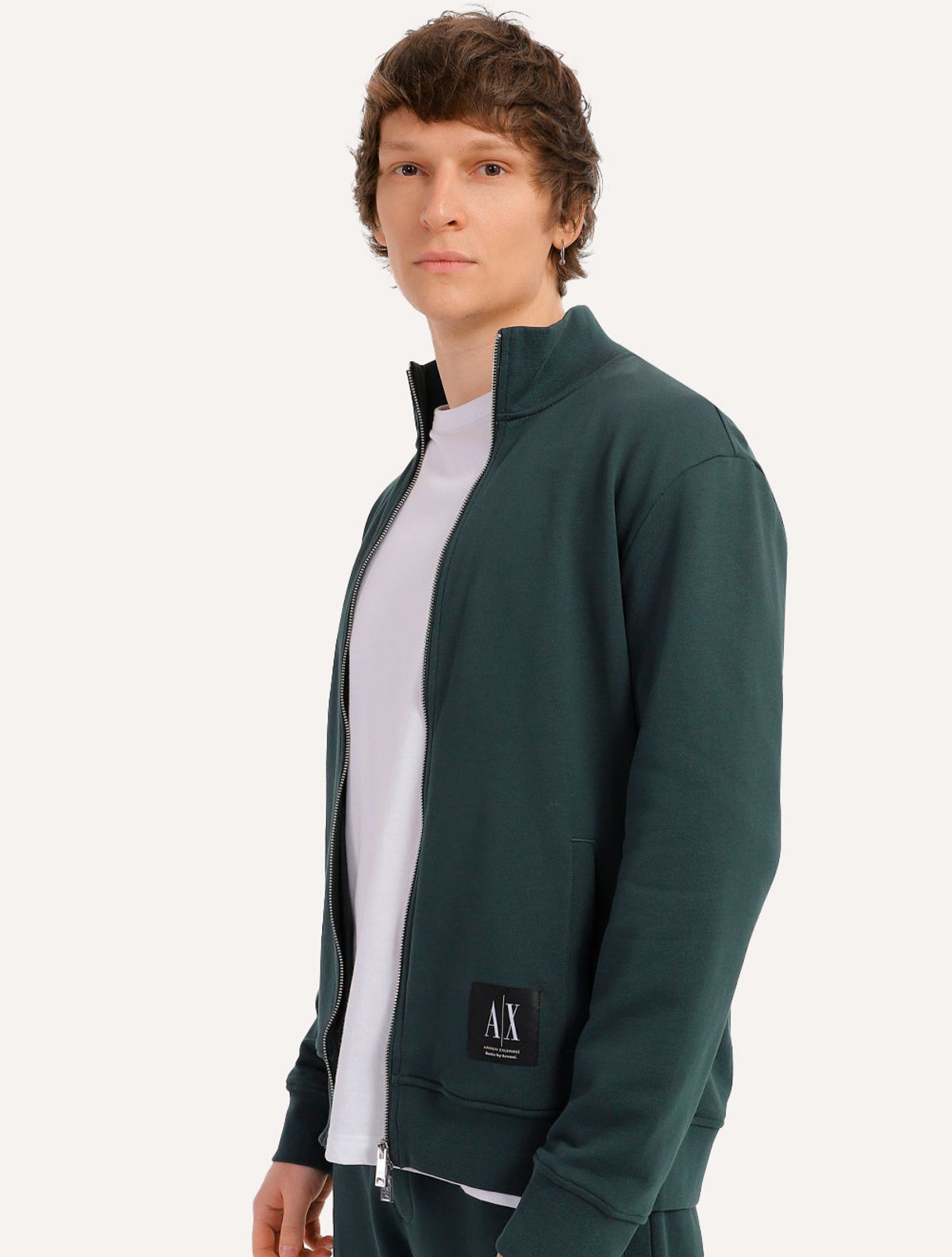 ARMANI Collezioni スウェードブルゾン Suéter Armani Exchange Masculino Regular Gables 3RZMAC Verde