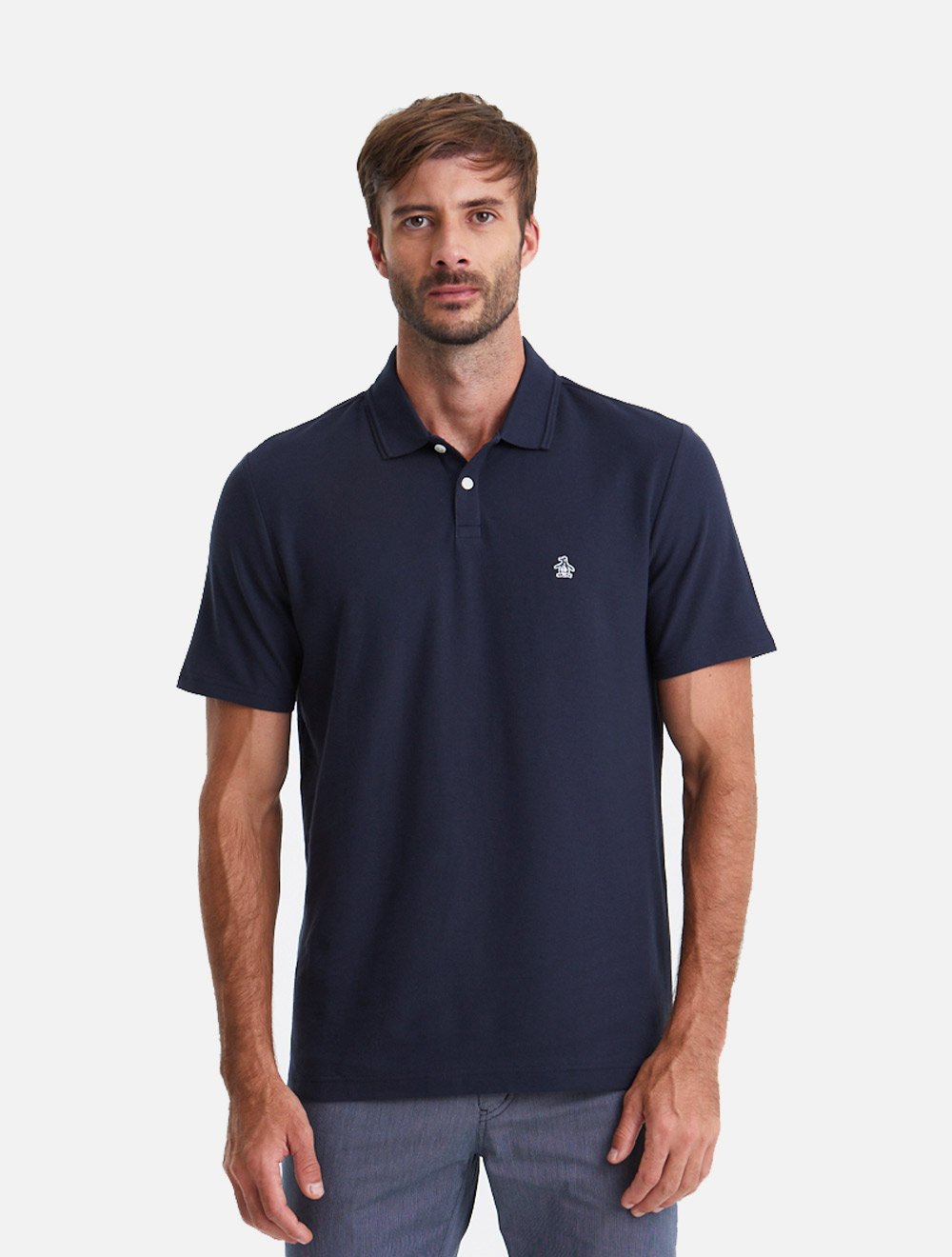 Polo Original Penguin Masculina Regular Piquet OCKB11970 Azul