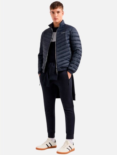 Jaqueta Armani Exchange Masculina Regular Puffer Melange Grey Navy