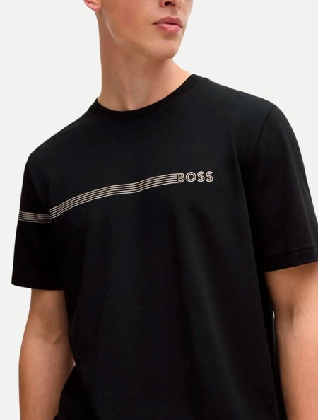 Camiseta Hugo Boss Masculina Regular Tee 50519343 Preta