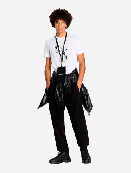 Camiseta Armani Exchange Masculina Regular Tkd 6RZTKD Branca