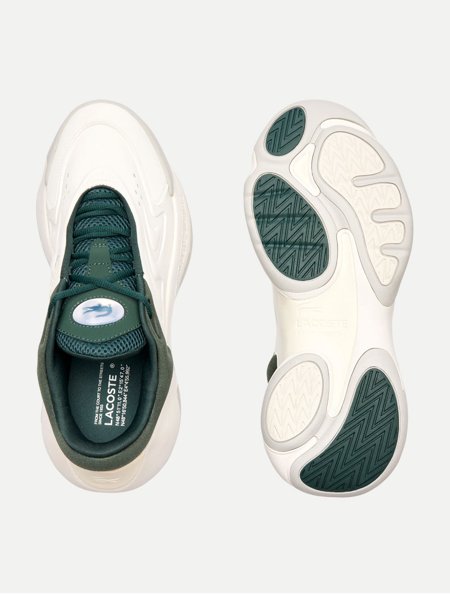 Tênis Lacoste Masculino Aceline 47SMA0075 Off White/Verde Escuro