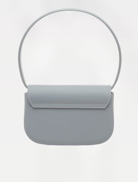 DIESEL LESHOPPERS CROSSBODY ショルダーバッグ グレー DIESEL（ディーゼル）の「レディース レザー クロスボディバッグS