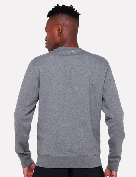 Blusa Moletom Masculina Lacoste Classic Fit SH2662 Chumbo Mescla